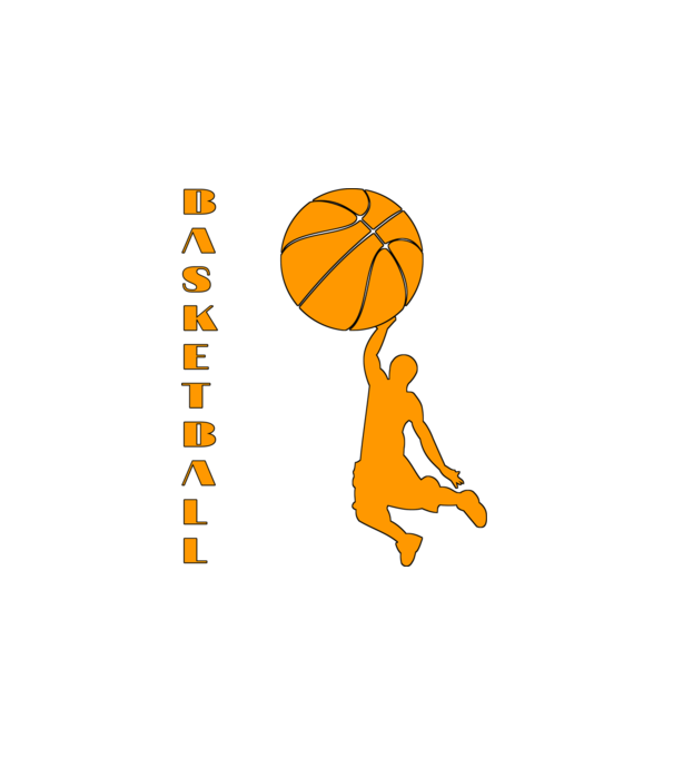 Basketball minta fehér pólón