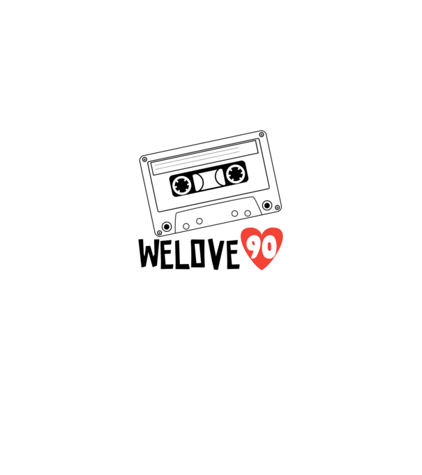 welove 90s minta királykék pólón