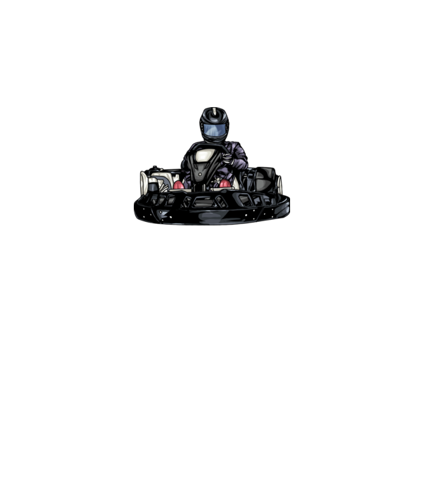 Gokart  minta fehér pólón