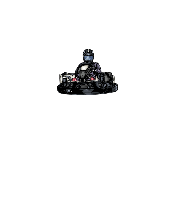 Gokart minta fehér pólón