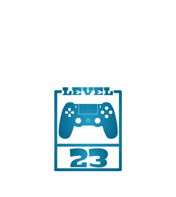 level 23 minta fekete pólón