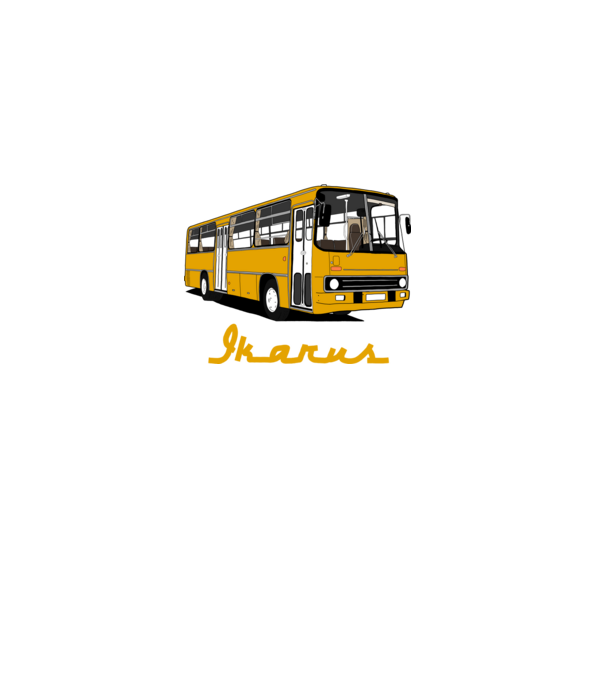 Busz minta szürke pólón