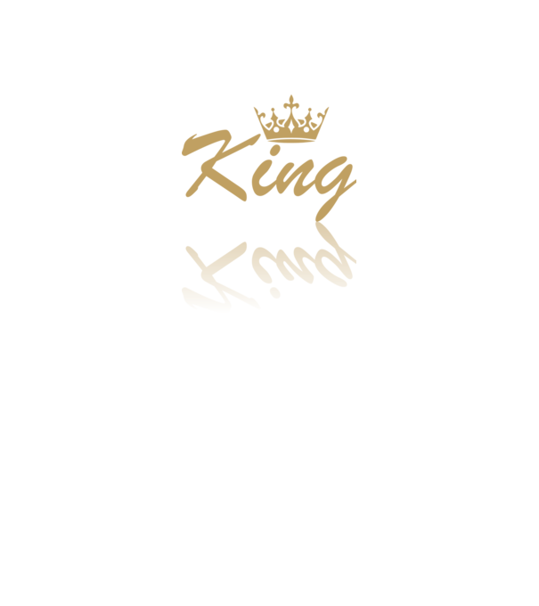 king minta fekete pólón