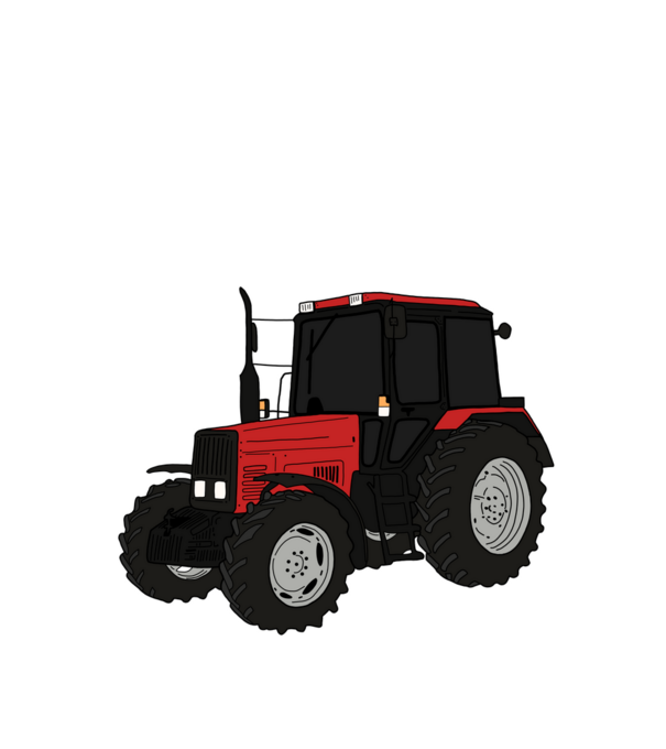 Traktor minta fekete pólón