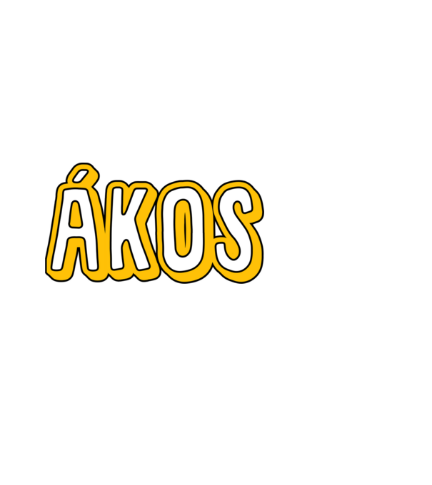 Ákos minta fekete pólón