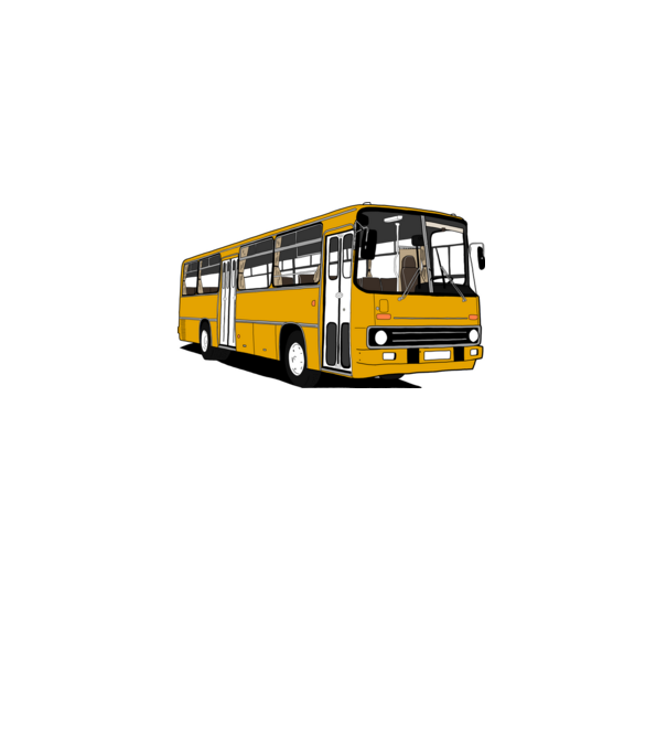 Busz minta szürke pólón