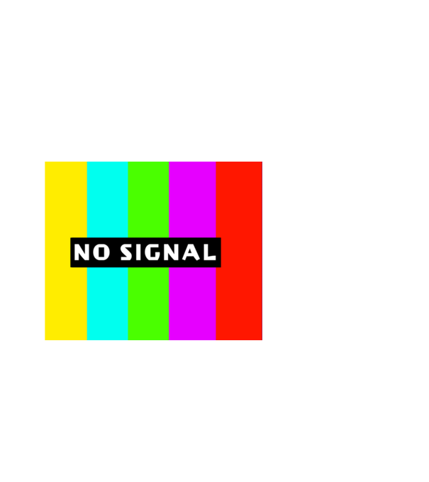 No signal minta fekete pólón