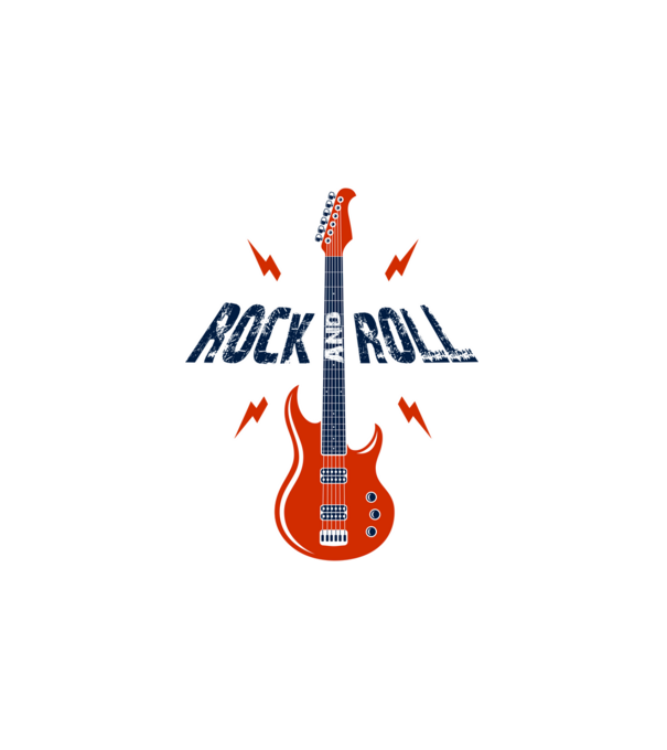 rock and roll minta fehér pólón