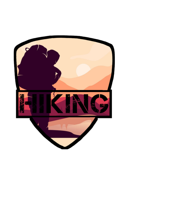 Hiking minta fekete pólón