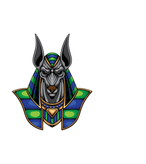 anubis minta fehér pólón