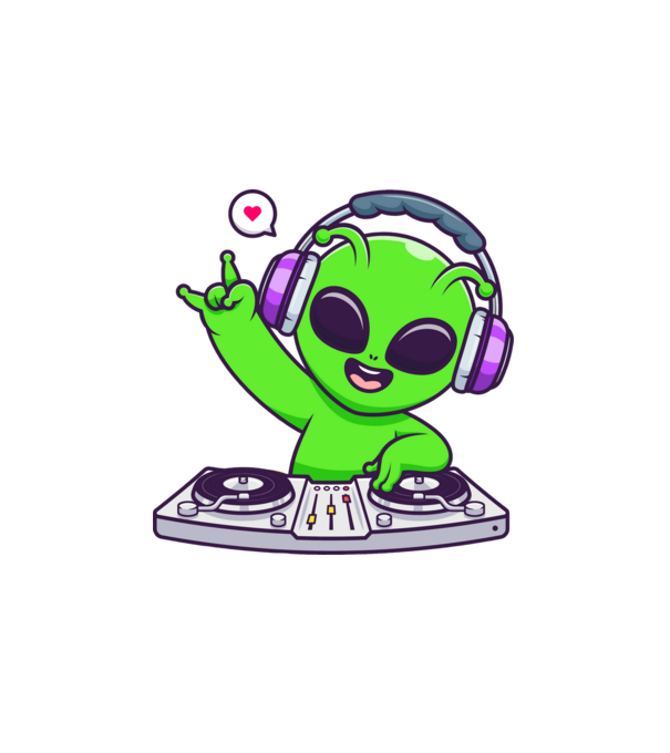 Dj minta fehér pólón