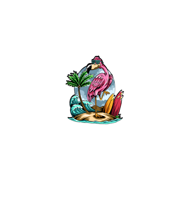 flamingo minta farmerkék pólón