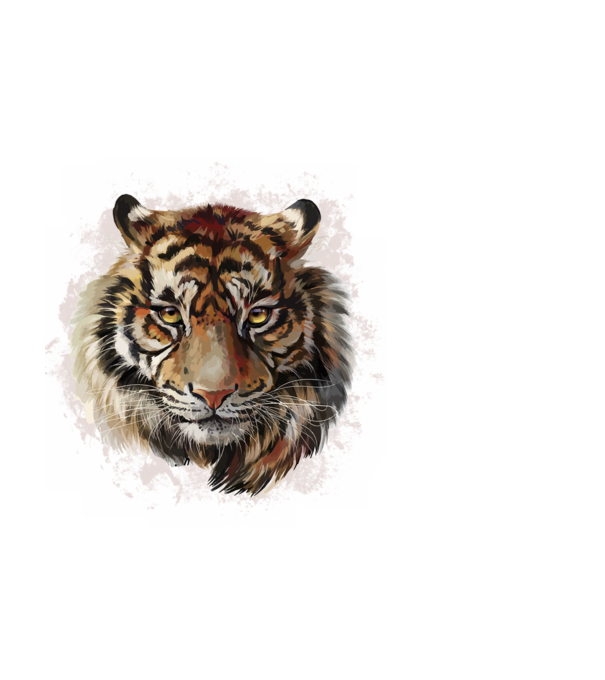 tigris minta fehér pólón