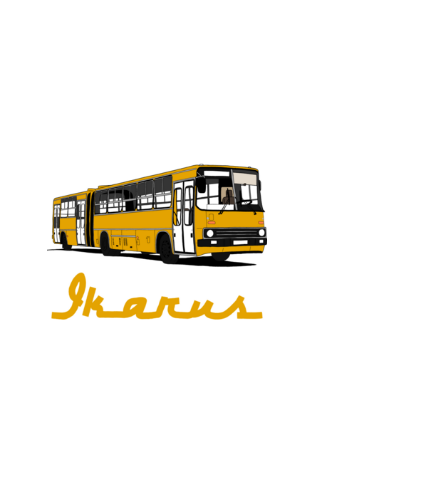 Busz minta világoskék pólón