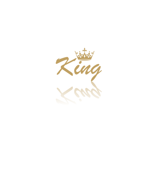 king minta szürke pólón