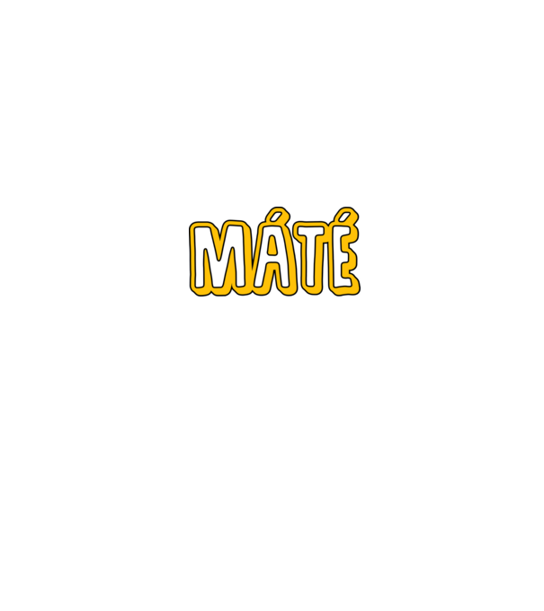 Máté minta fekete pólón