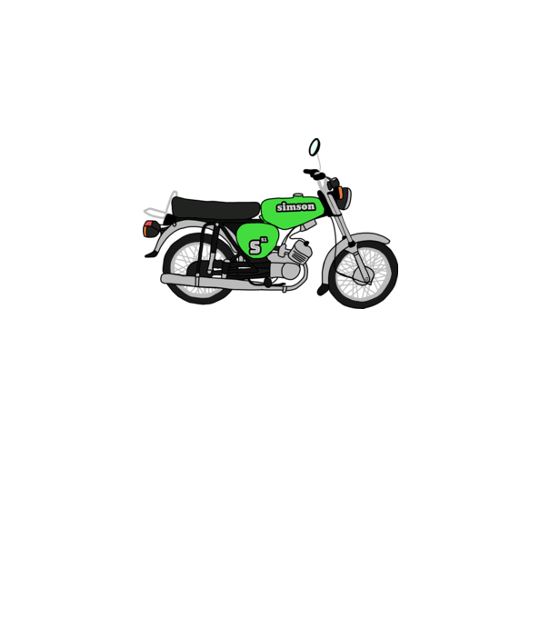 Simson minta fehér pólón