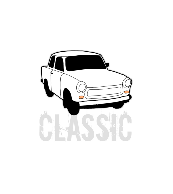 Trabant minta fehér pólón