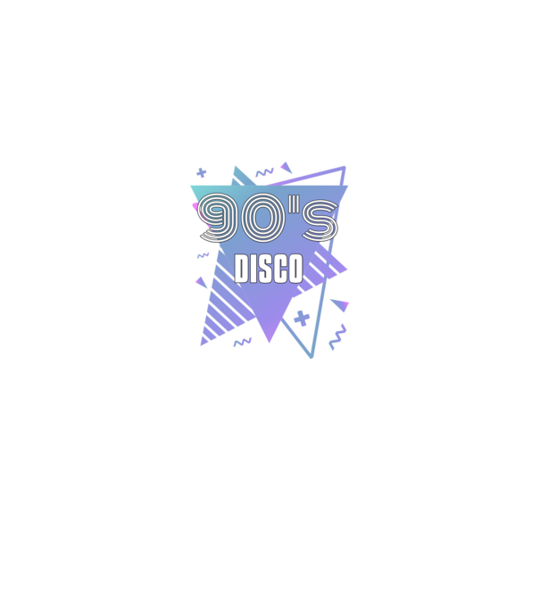 90s disco minta fekete pólón