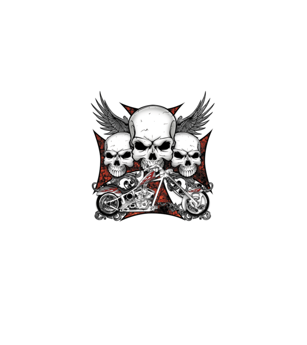 Chopper minta fekete pólón