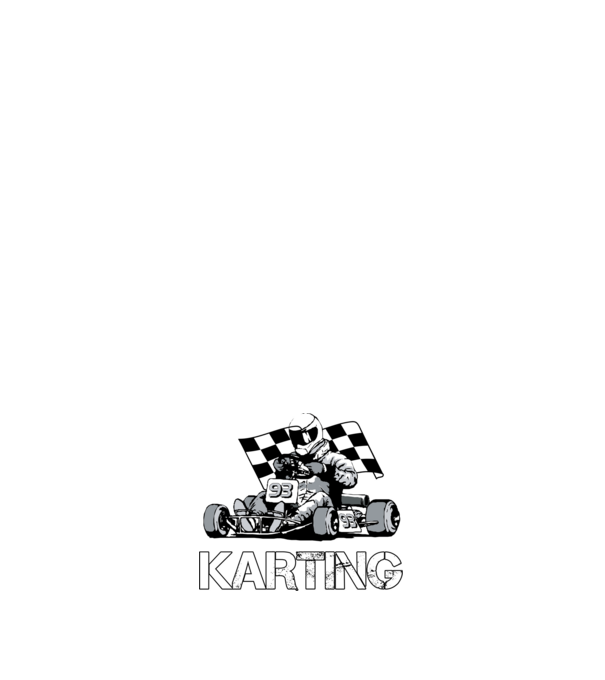 Karting minta sötétkék pólón