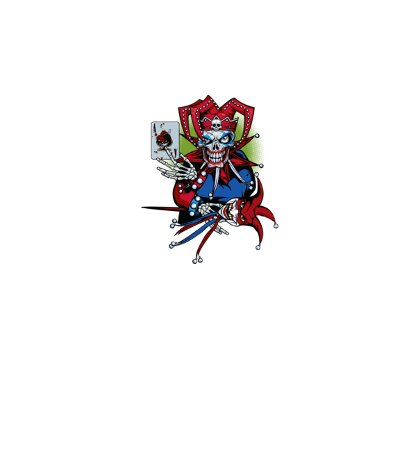 Joker minta fehér pólón