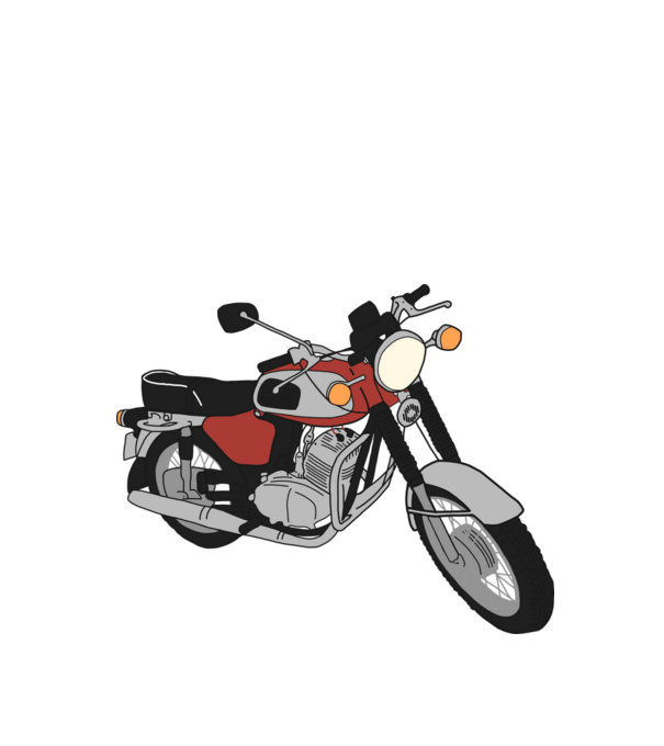Jawa 350 minta fehér pólón