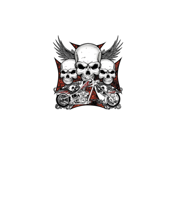 Chopper minta fekete pólón