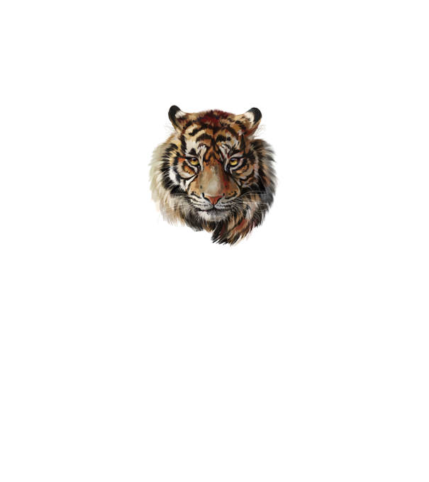 Tiger minta fekete pólón