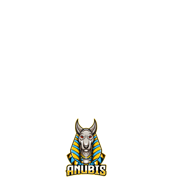 anubis minta fehér pólón