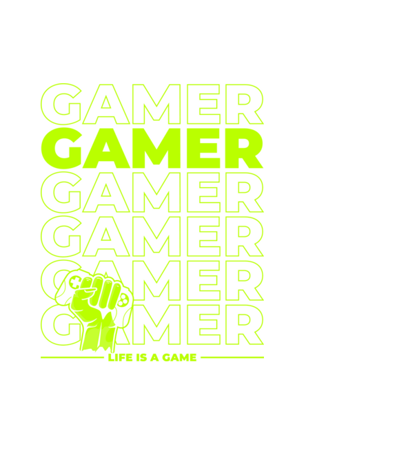 gamer minta fekete pólón