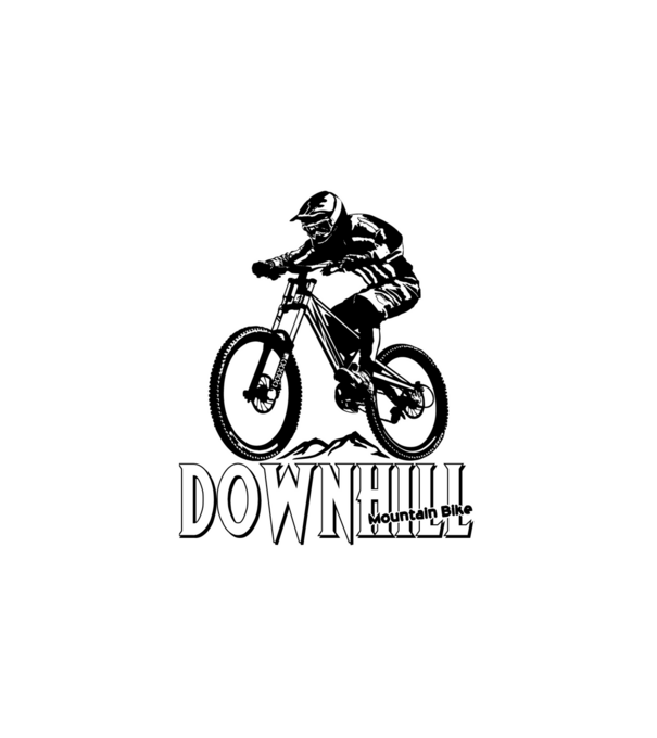 Downhill minta fehér pólón