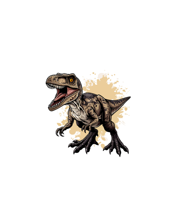 Dinoszaurusz minta fehér pólón