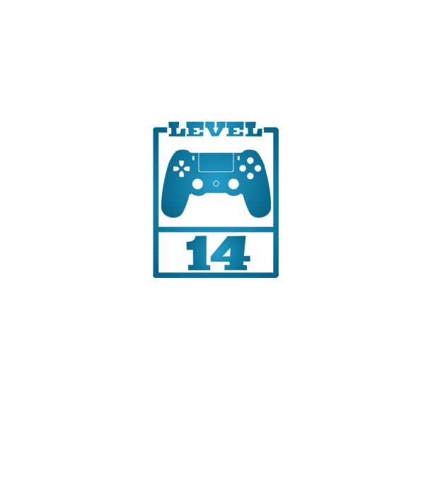 level 14 minta farmerkék pólón