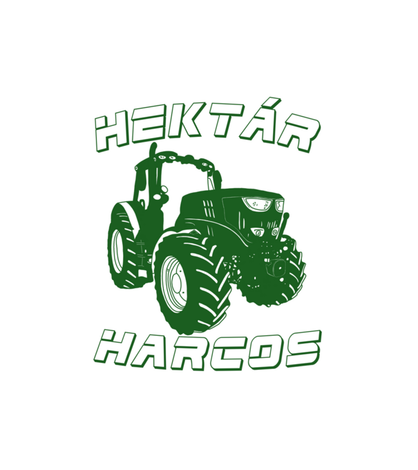 Hektár harcos minta fehér pólón