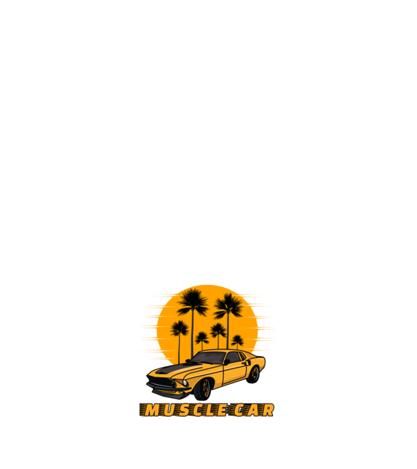 MUSCLE CAR minta fehér pólón
