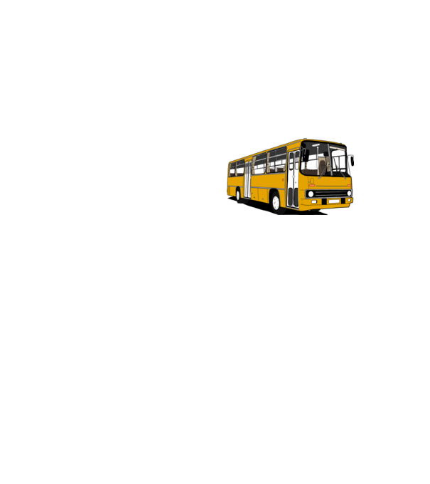 Busz minta neonsárga pólón