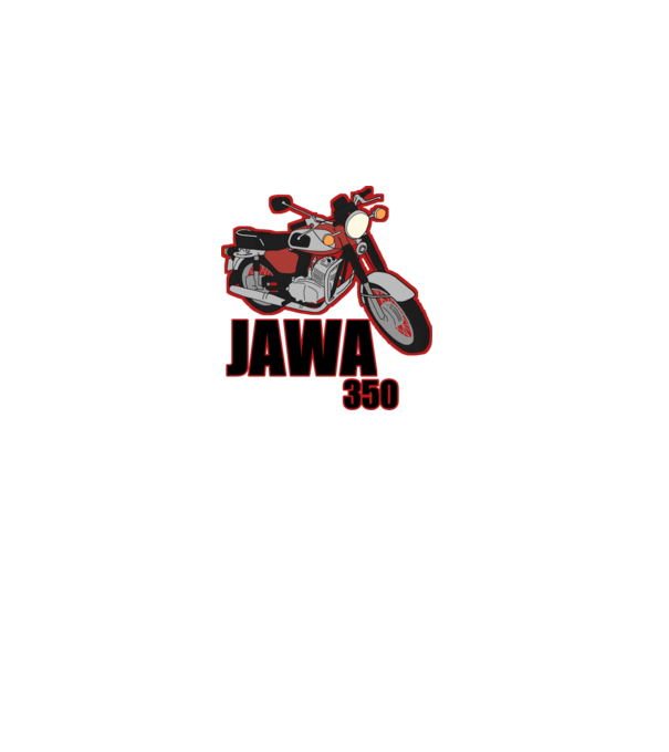 Jawa 350 minta fekete pólón