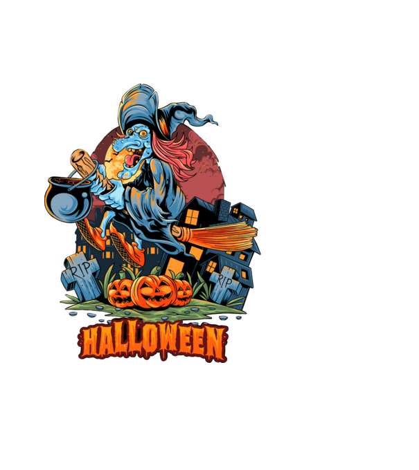 halloween minta fekete pólón