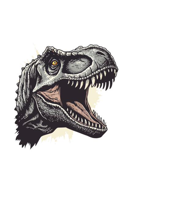 Dinoszaurusz minta fehér pólón