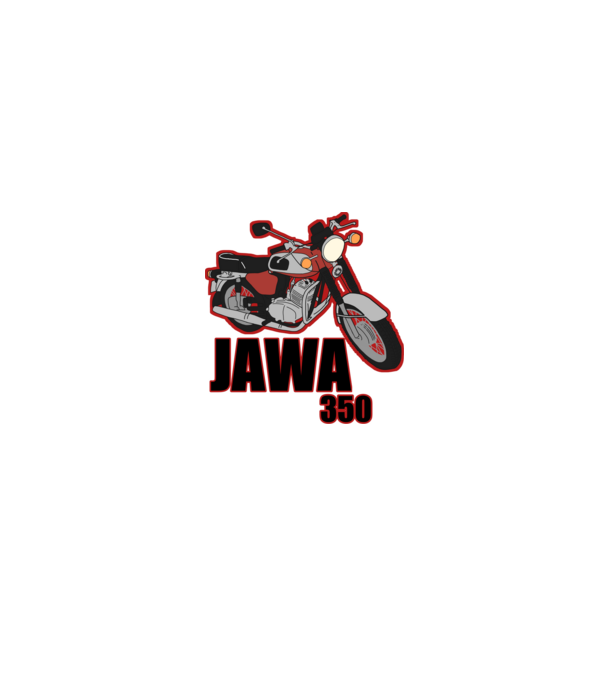 Jawa 350 minta fekete pólón
