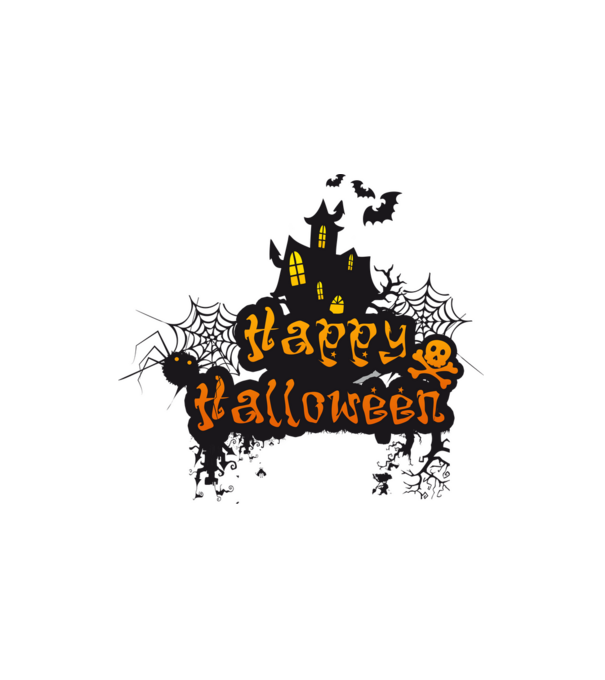 Happy Halloween minta fehér pólón