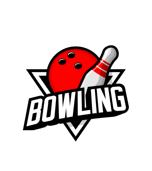 Bowling minta fehér pólón