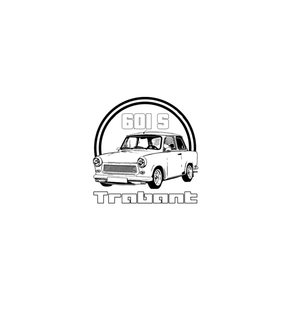 trabant minta szürke pólón
