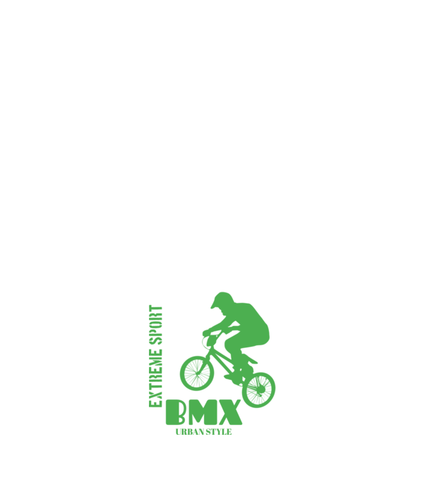 Bmx minta fehér pólón