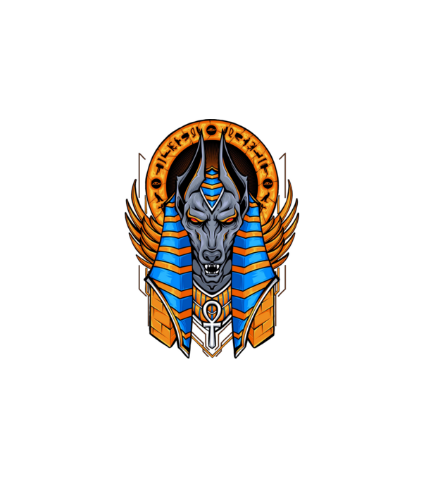 anubis minta fehér pólón