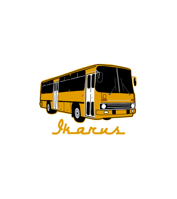 Ikarus  minta fehér pólón