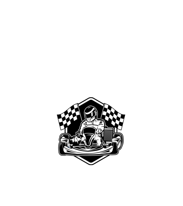 Gokart  minta fehér pólón
