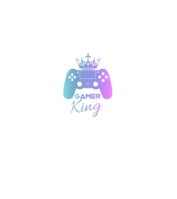 Gamer king minta szürke pólón