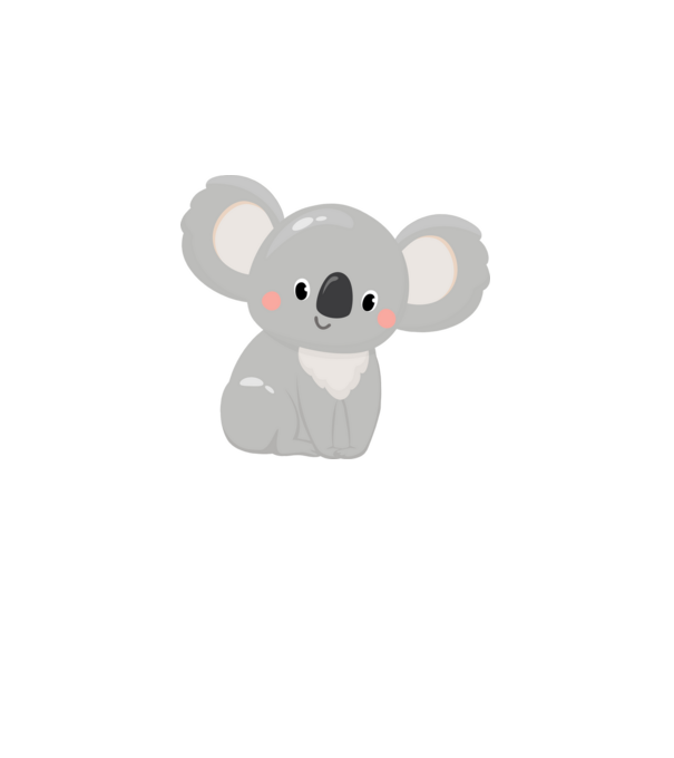 Koala maci minta szürke pólón